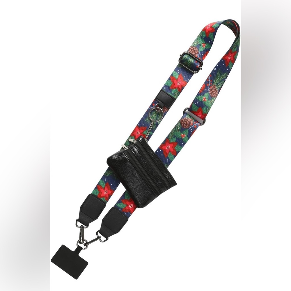 Phone Strap Clip & Go Strap for Phone with Zip Wallet Pouch Crossbody Lanyard